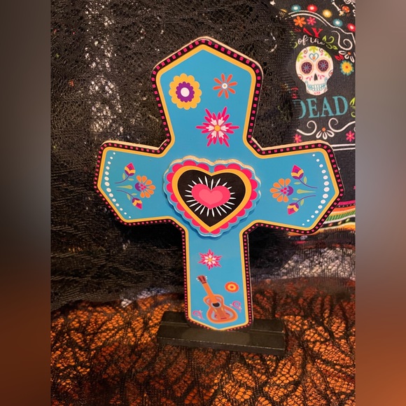 NWT Wooden/Paper Day of the Dead/Dia de los Muertos Decor Cross/Coffins - Picture 3 of 5